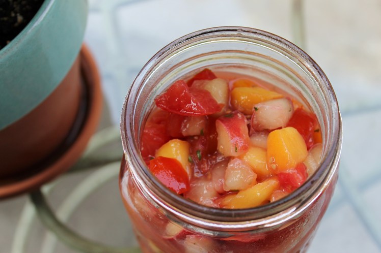 Peach and tomato salsa