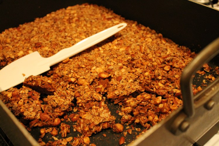 Breaking granola