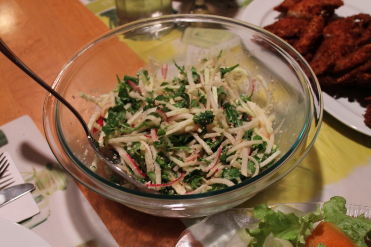 Kohlrabi watercress salad